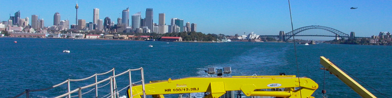 Leaving Sydney on the R.V. Southern Surveyor 